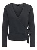 ONLMATTY WRAP CARDIGAN CS SWT dark grey melange