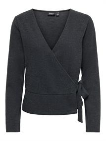 ONLMATTY WRAP CARDIGAN CS SWT dark grey melange