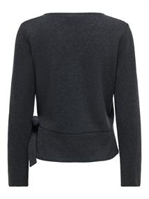 ONLMATTY WRAP CARDIGAN CS SWT dark grey melange