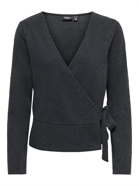 ONLMATTY WRAP CARDIGAN CS SWT dark grey melange
