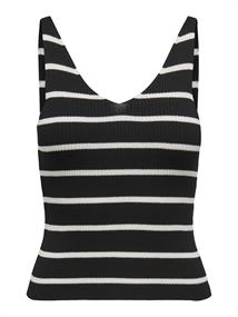 ONLMEDDI SL STRIPE V-NECK CC KNT black