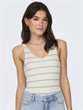 ONLMEDDI SL STRIPE V-NECK CC KNT cloud dancer