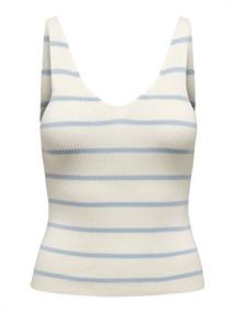 ONLMEDDI SL STRIPE V-NECK CC KNT cloud dancer