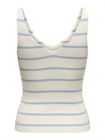ONLMEDDI SL STRIPE V-NECK CC KNT cloud dancer