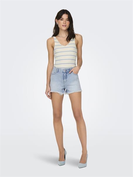 ONLMEDDI SL STRIPE V-NECK CC KNT cloud dancer