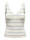 ONLMEDDI SL STRIPE V-NECK CC KNT cloud dancer