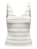 ONLMEDDI SL STRIPE V-NECK CC KNT cloud dancer