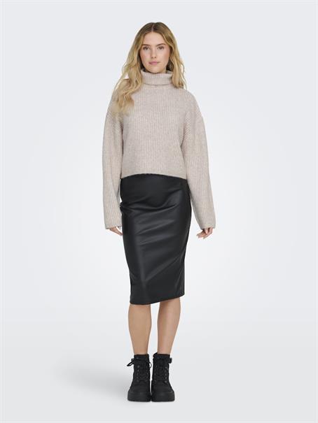 ONLMELANIE L/S ROLLNECK PULLOVER KNTNOOS oatmeal