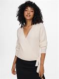 ONLMIA L/S WRAP CARDIGAN RP KNT ecru