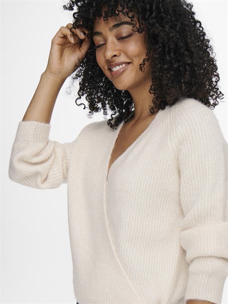 ONLMIA L/S WRAP CARDIGAN RP KNT ecru