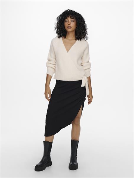 ONLMIA L/S WRAP CARDIGAN RP KNT ecru