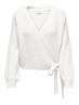 ONLMIA L/S WRAP CARDIGAN RP KNT ecru