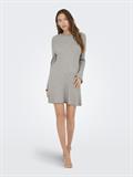 ONLMICHELLA LS O-NECK DRESS KNT NOOS medium grey melange