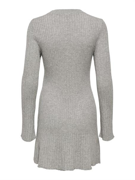 ONLMICHELLA LS O-NECK DRESS KNT NOOS medium grey melange