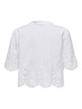 ONLMIFFY S/S EMB TIE TOP NOOS WVN cloud dancer