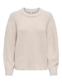 ONLMILOUZ LS RIB PULLOVER KNT NOOS moonbeam