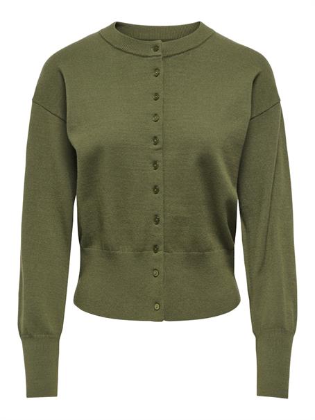 ONLMIO LS O-NECK BUTTON CARDIGA KNT NOOS winter moss