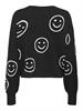 ONLMONTANA LS JQ O-NECK CC KNT black
