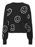 ONLMONTANA LS JQ O-NECK CC KNT black
