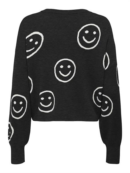ONLMONTANA LS JQ O-NECK CC KNT black