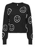 ONLMONTANA LS JQ O-NECK CC KNT black
