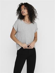 ONLMOSTER S/S O-NECK TOP NOOS JRS light grey melange
