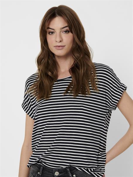 ONLMOSTER STRIPE S/S O-NECK TOP JRS NOOS night sky-cloud dancer