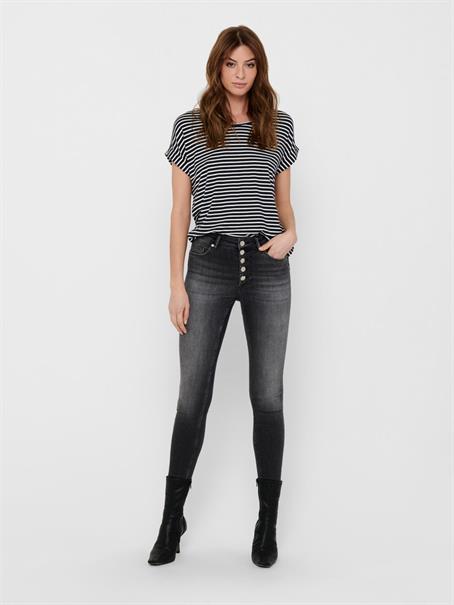 ONLMOSTER STRIPE S/S O-NECK TOP JRS NOOS night sky