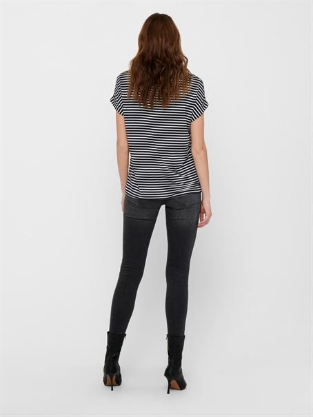 ONLMOSTER STRIPE S/S O-NECK TOP JRS NOOS night sky