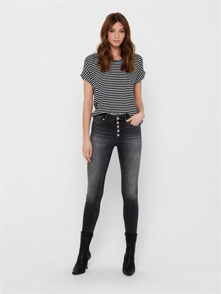 ONLMOSTER STRIPE S/S O-NECK TOP JRS NOOS night sky
