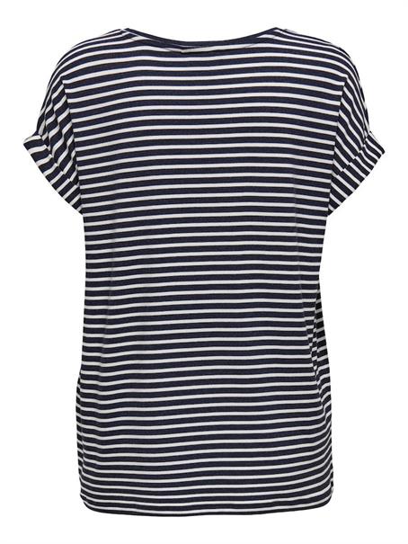 ONLMOSTER STRIPE S/S O-NECK TOP JRS NOOS night sky