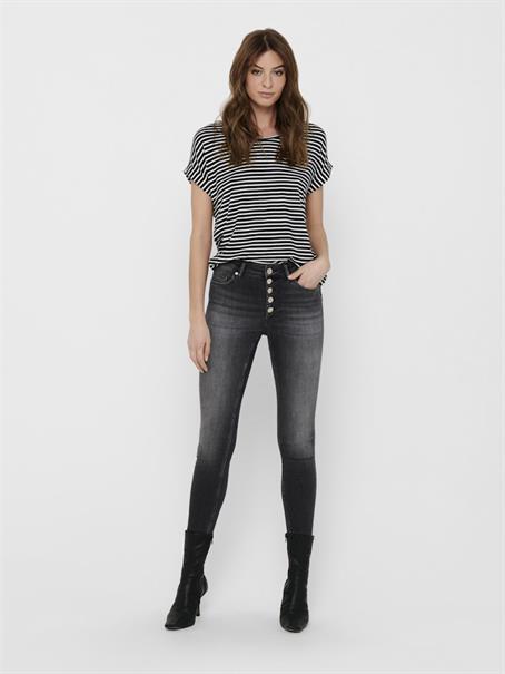 ONLMOSTER STRIPE S/S O-NECK TOP JRS NOOS night sky