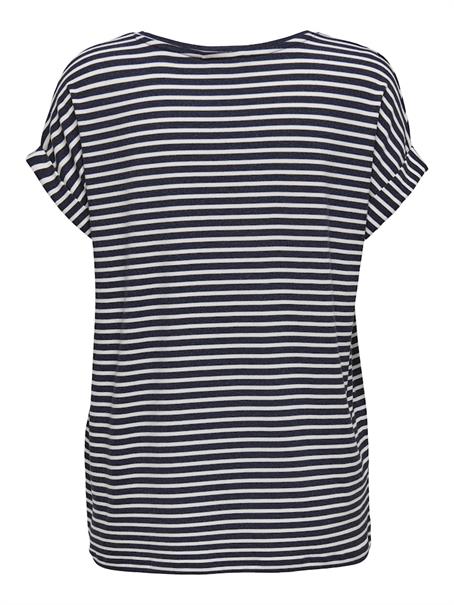 ONLMOSTER STRIPE S/S O-NECK TOP JRS NOOS night sky