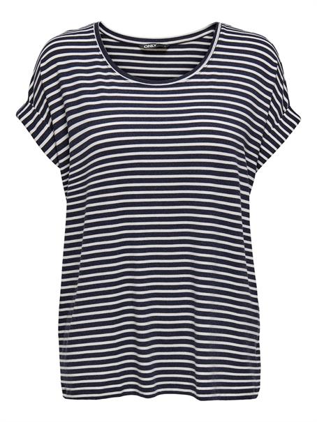 ONLMOSTER STRIPE S/S O-NECK TOP JRS NOOS night sky