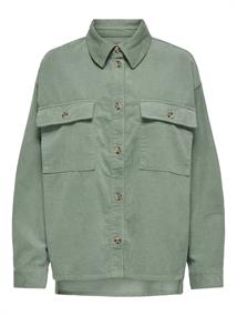 ONLMOXIE L/S CORD SLIT SHACKET CC PNT lily pad