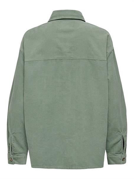 ONLMOXIE L/S CORD SLIT SHACKET CC PNT lily pad