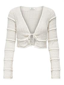 ONLNATALIE LIFE LS SHORT CARDIGAN RP KNT cloud dancer