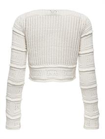 ONLNATALIE LIFE LS SHORT CARDIGAN RP KNT cloud dancer