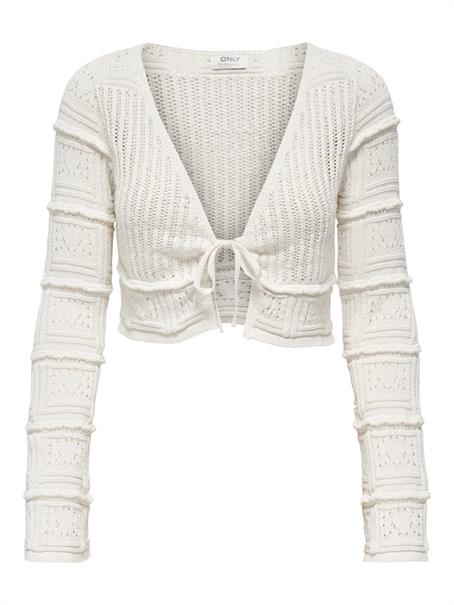 ONLNATALIE LIFE LS SHORT CARDIGAN RP KNT cloud dancer