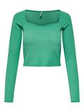 ONLNELLA L/S HEART CROPPED TOP JRS winter green