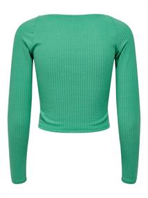 ONLNELLA L/S HEART CROPPED TOP JRS winter green