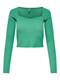ONLNELLA L/S HEART CROPPED TOP JRS winter green