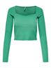 ONLNELLA L/S HEART CROPPED TOP JRS winter green