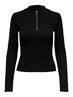 ONLNESSA L/S HALF ZIP TOP JRS black
