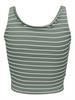 ONLNESSA S/L SHORT STRIPE TOP JRS lily pad