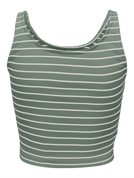 ONLNESSA S/L SHORT STRIPE TOP JRS lily pad