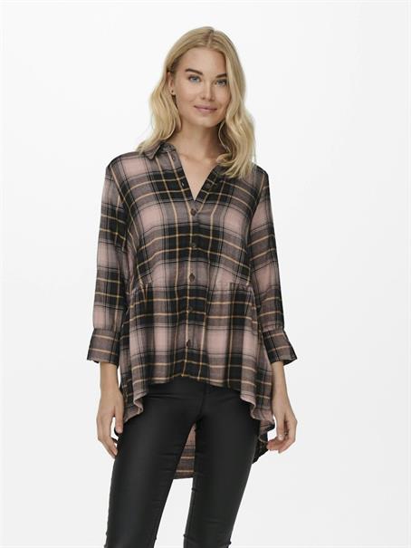 ONLNEW CANBERRA 3/4 CHECK SHIRT WVN CS black1