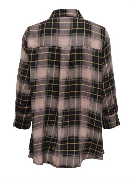 ONLNEW CANBERRA 3/4 CHECK SHIRT WVN CS black1