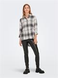 ONLNEW CANBERRA 3/4 CHECK SHIRT WVN CS black2