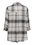 ONLNEW CANBERRA 3/4 CHECK SHIRT WVN CS black2